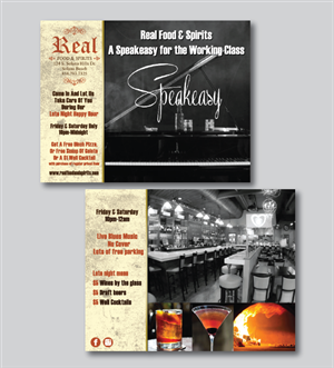 Postcard Design by green82 for Real Food & Spirits | Design: #3880045