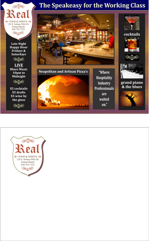 Postcard Design by Jack P. for Real Food & Spirits | Design #3630501