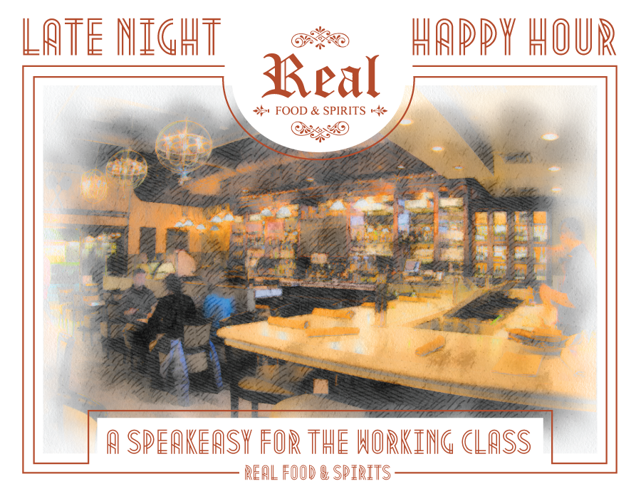 Postcard Design by Maestral for Real Food & Spirits | Design #3630822