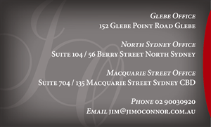 Business Card Design by Monkeyx3 for James N O'Connor | Design: #3539820