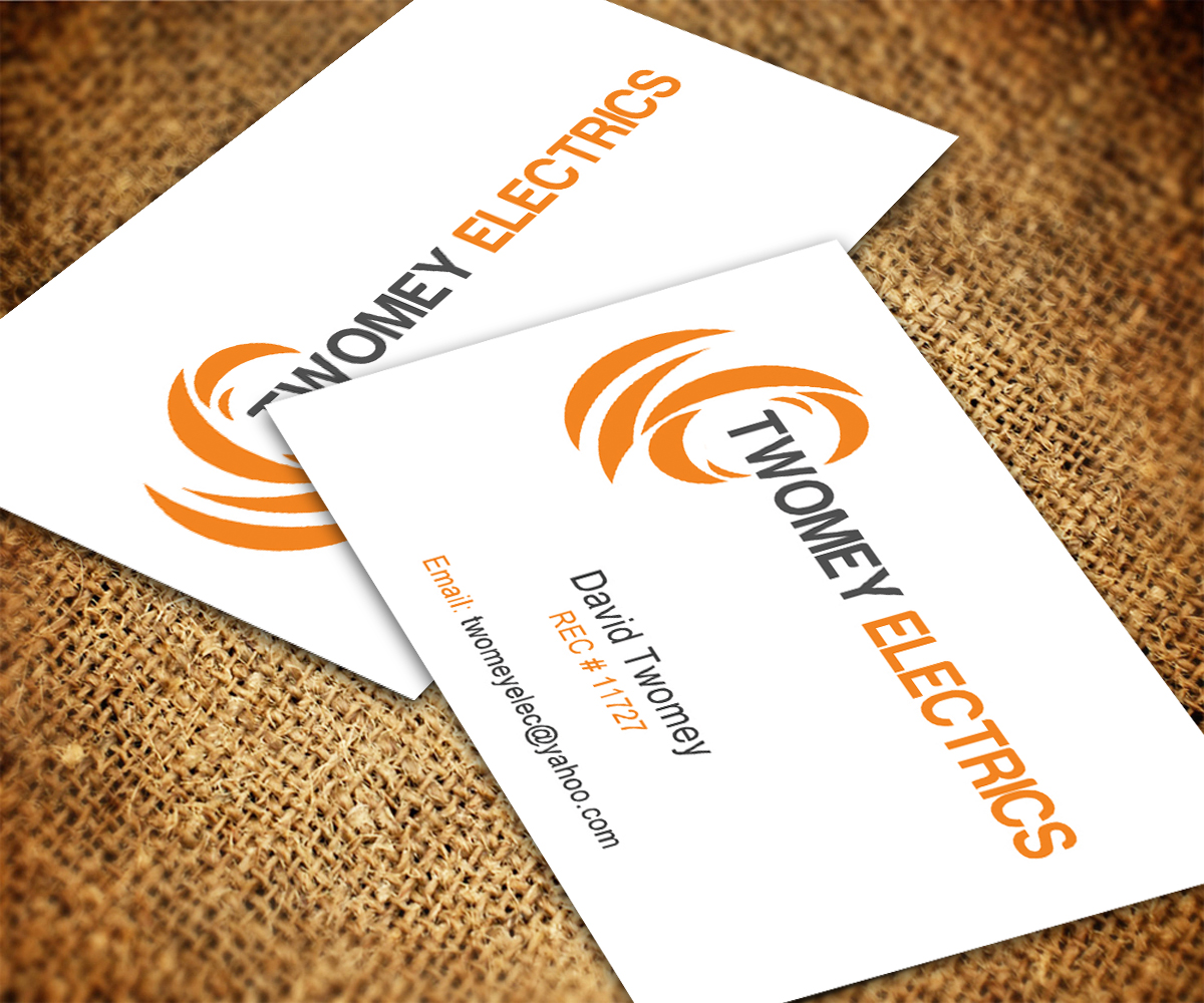 Design de Carte de Visite par Sarah Haroon pour twomey electrics | Design #3522473