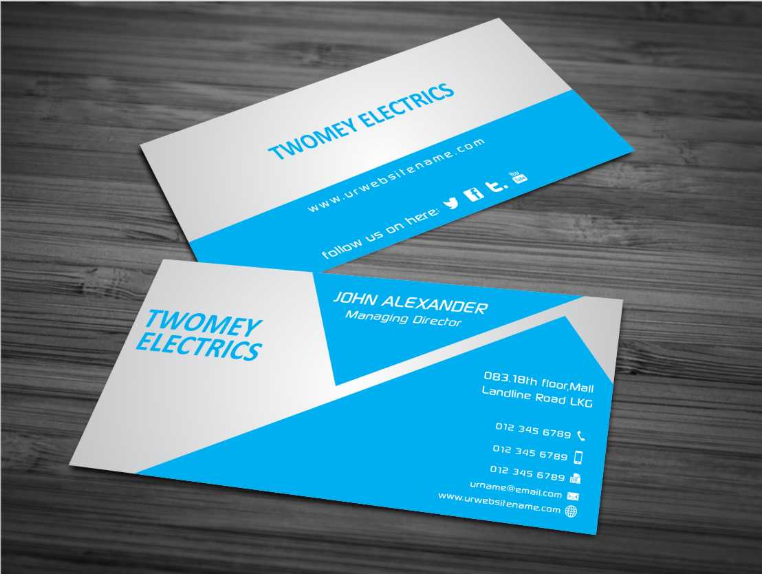 Business Card Design by AwsomeD for twomey electrics | Design #3516318