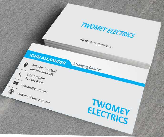 Diseño de Tarjeta de Presentación por AwsomeD para twomey electrics | Diseño #3516333