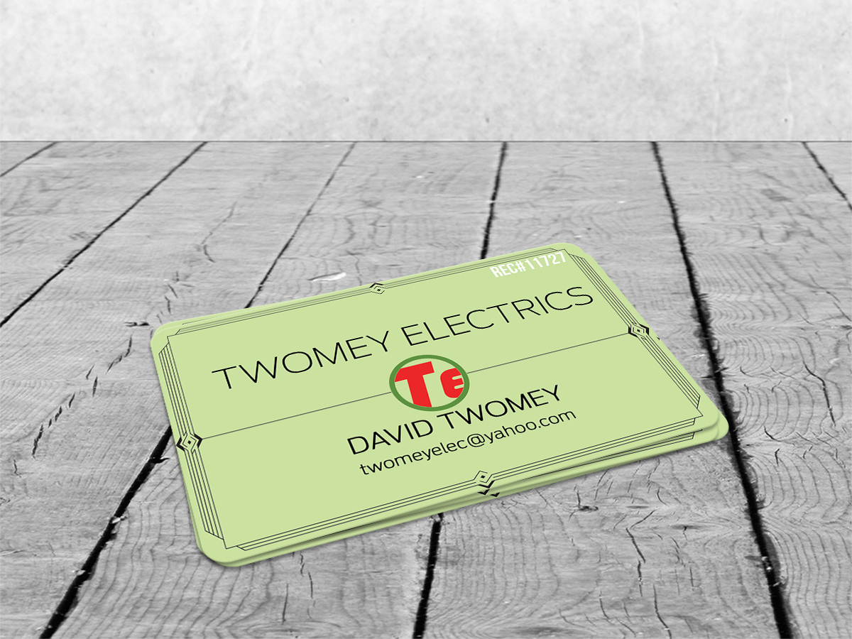 Visitenkarten-Design von Sajin für twomey electrics | Design #3719653
