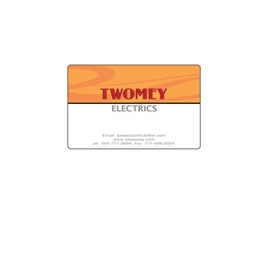 Diseño de Tarjeta de Presentación por instudio para twomey electrics | Diseño: #3662630