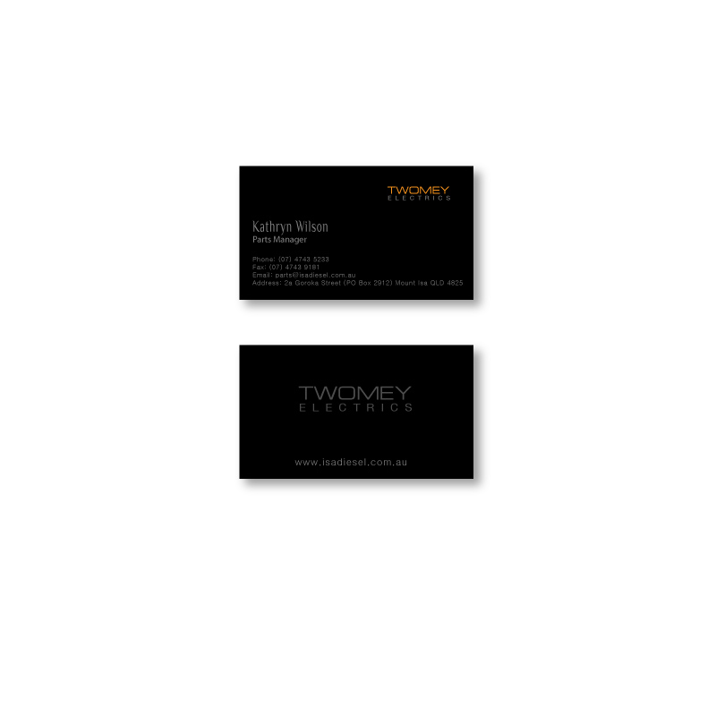 Business Card Design by instudio for twomey electrics | Design #3710132
