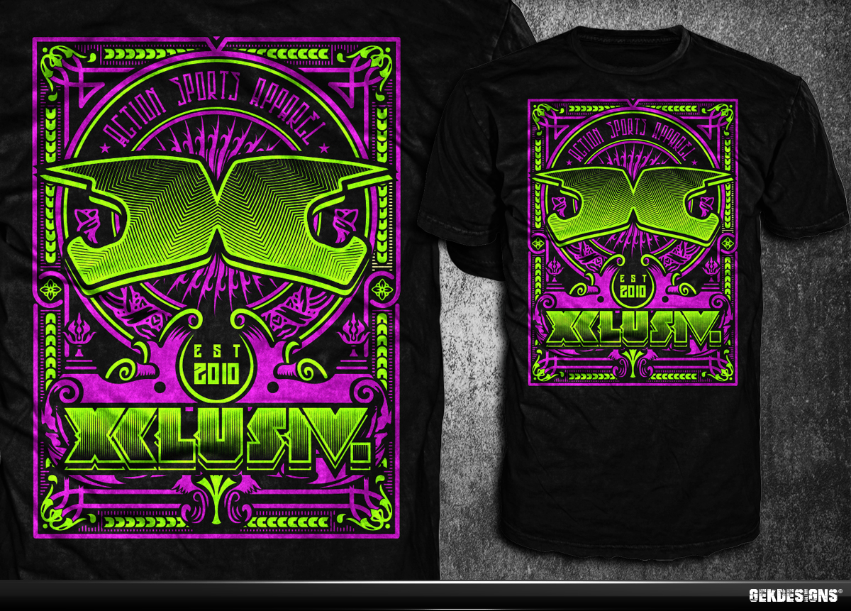 Design de T-shirt par gekgrfx pour Xclusiv Clothing Co. | Design #3567061