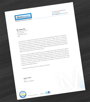 Letterhead Design by asimali for Malvern Irrigation Supplies Pty Ltd | Design: #877537
