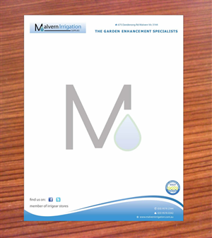 Letterhead Design by Sbss for Malvern Irrigation Supplies Pty Ltd | Design: #876166