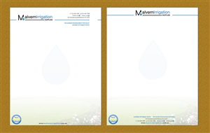 Letterhead Design by Sbss for Malvern Irrigation Supplies Pty Ltd | Design: #876287