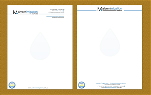 Letterhead Design by Sbss for Malvern Irrigation Supplies Pty Ltd | Design: #876290