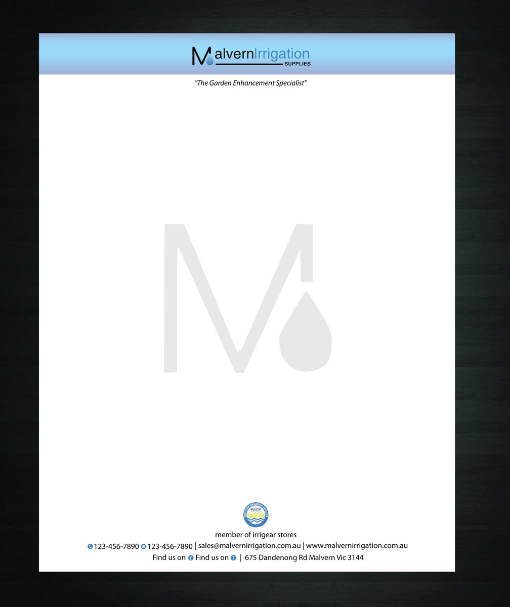 Diseño de Membrete por Sbss para Malvern Irrigation Supplies Pty Ltd | Diseño #878704