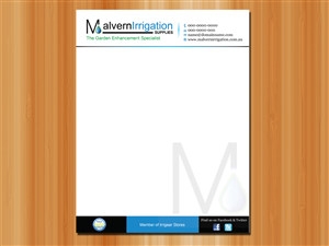 Letterhead Design by Sarmishtha Chattopadhyay_loginchange for Malvern Irrigation Supplies Pty Ltd | Design: #880678