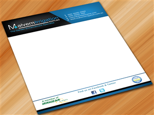 Letterhead Design by Sarmishtha Chattopadhyay_loginchange for Malvern Irrigation Supplies Pty Ltd | Design: #882818