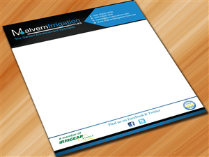 Letterhead Design by Sarmishtha Chattopadhyay_loginchange for Malvern Irrigation Supplies Pty Ltd | Design: #884132