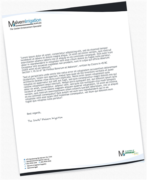 Design En-Tête par pyxlyf pour Malvern Irrigation Supplies Pty Ltd | Design : #892931