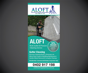 Diseño de Flyer por joliau para Aloft Roof, Gutter & Pressure Cleaning Services | Diseño: #3539436