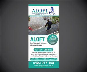 Diseño de Flyer por joliau para Aloft Roof, Gutter & Pressure Cleaning Services | Diseño: #3539465