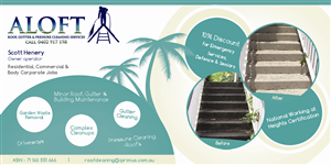 Flyer Design by Ziga for Aloft Roof, Gutter & Pressure Cleaning Services | Design #3597750