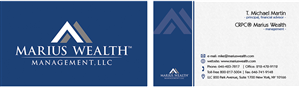 Design de Carte de Visite par Cris pour Marius Wealth Management LLC | Design #3546738