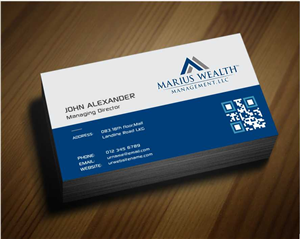 Business Card Design by AwsomeD for Marius Wealth Management LLC | Design: #3555373
