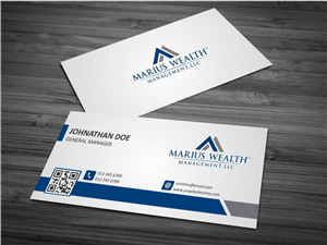 Diseño de Tarjeta de Presentación por AwsomeD para Marius Wealth Management LLC | Diseño #3555377