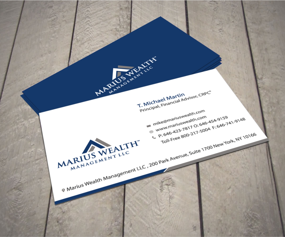 Business Card Design by Raman for Marius Wealth Management LLC | Design #3580504