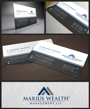 Diseño de Tarjeta de Presentación por Ahero Production para Marius Wealth Management LLC | Diseño #3583214