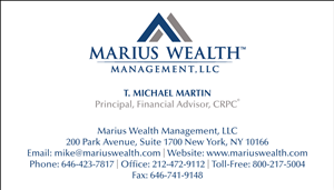 Business Card Design by aeraxeur for Marius Wealth Management LLC | Design: #3553004