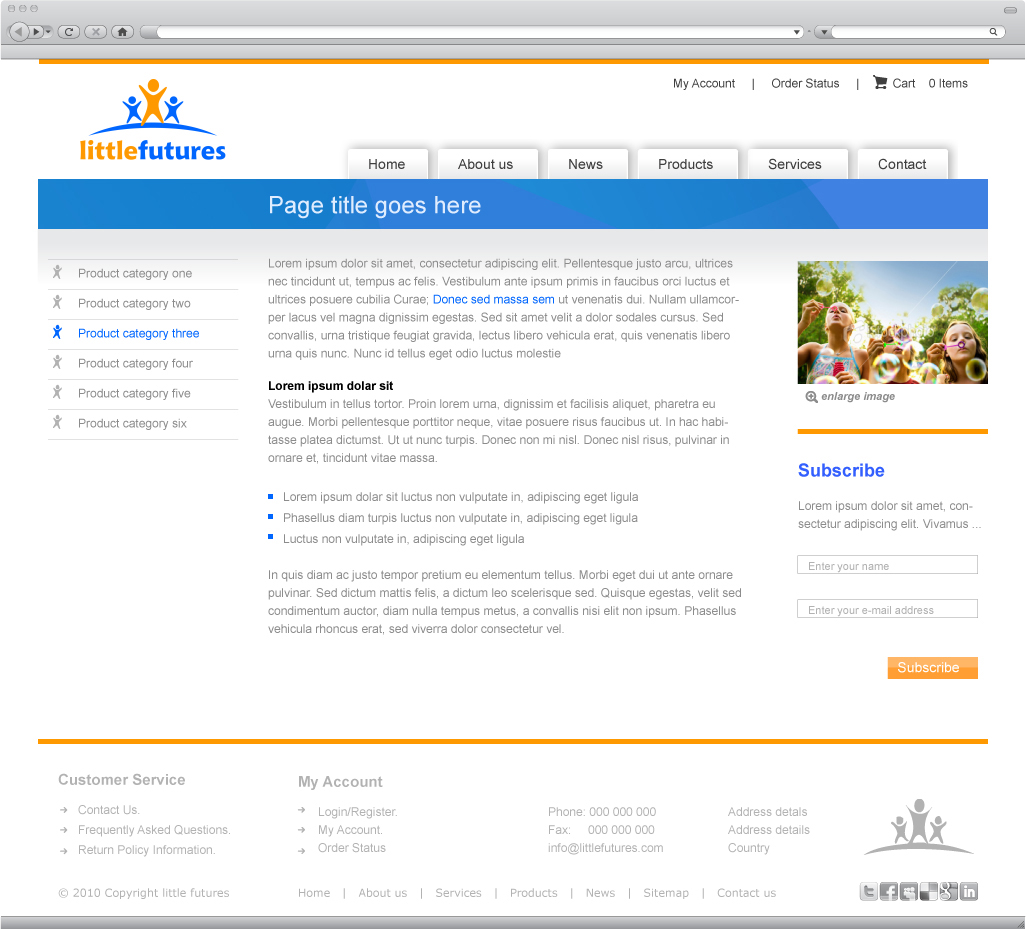 Web Design by Peter Huisman for Little Futures | Design #96020