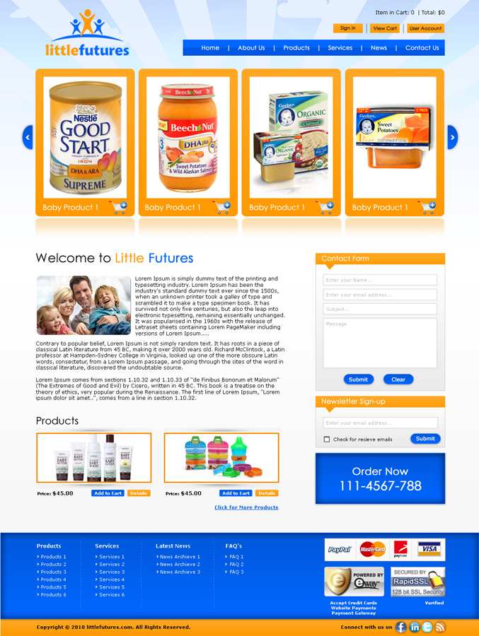 Web Design by LogoDesigns.ae for Little Futures | Design #95934