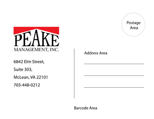 Postcard Design by sandeshnarvekar for Peake Management, Inc. | Design: #3533769