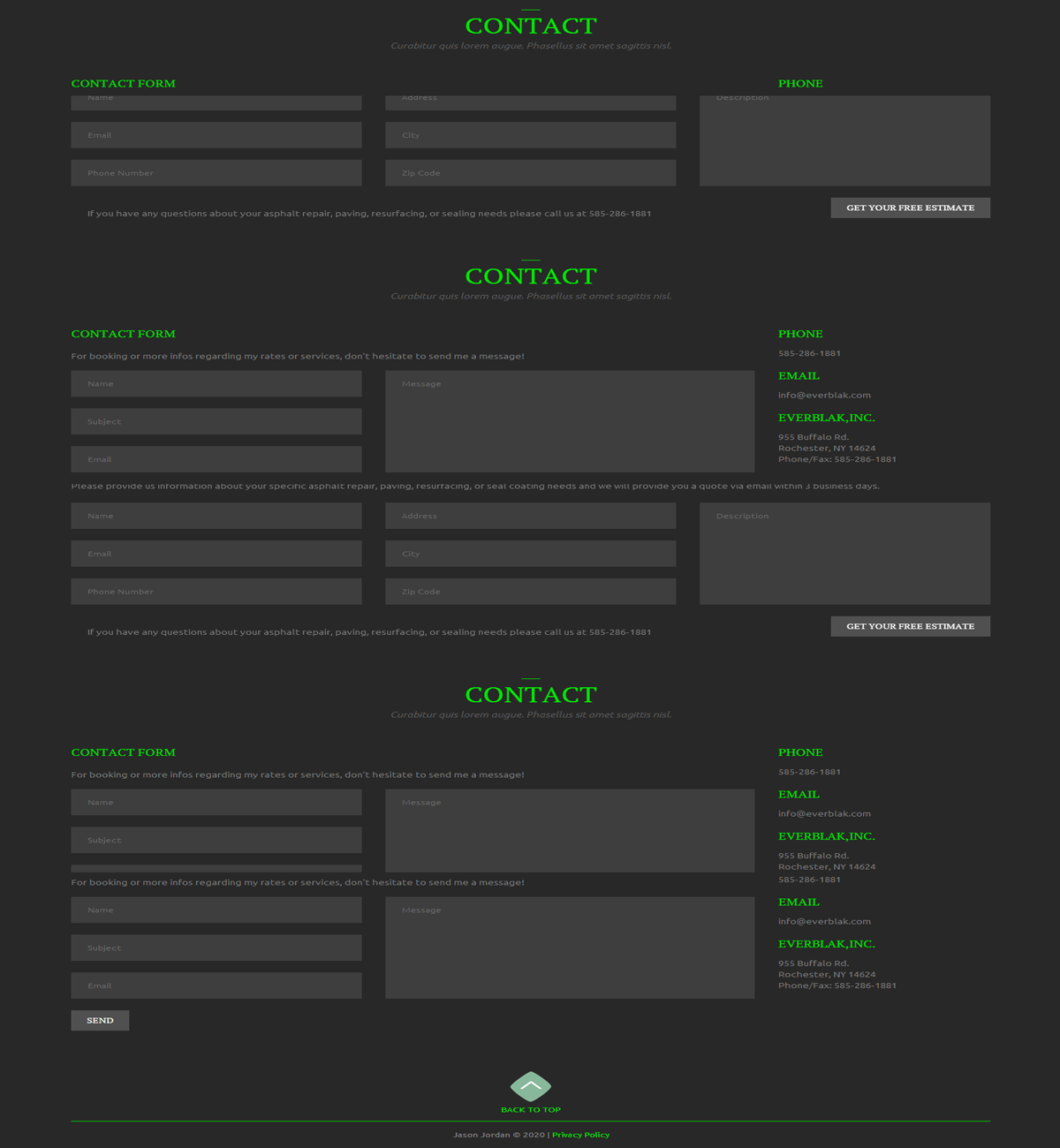 Wordpress Design by Sana Ishaq for Everblak Inc | Design #3563972