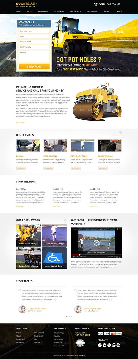 Wordpress Design by Mayank Patel for Everblak Inc | Design #3571301