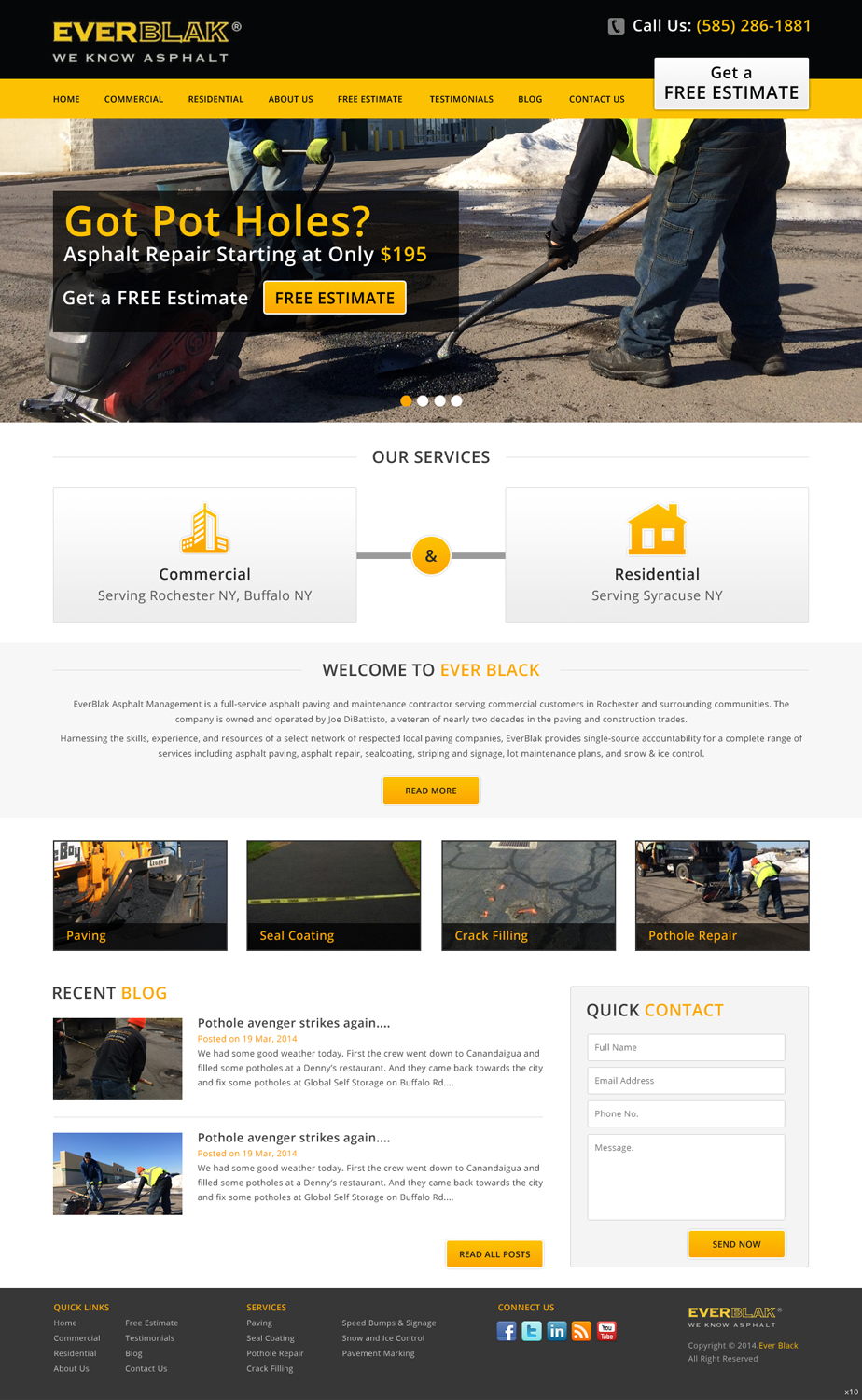 Wordpress Design by pb for Everblak Inc | Design #3568589