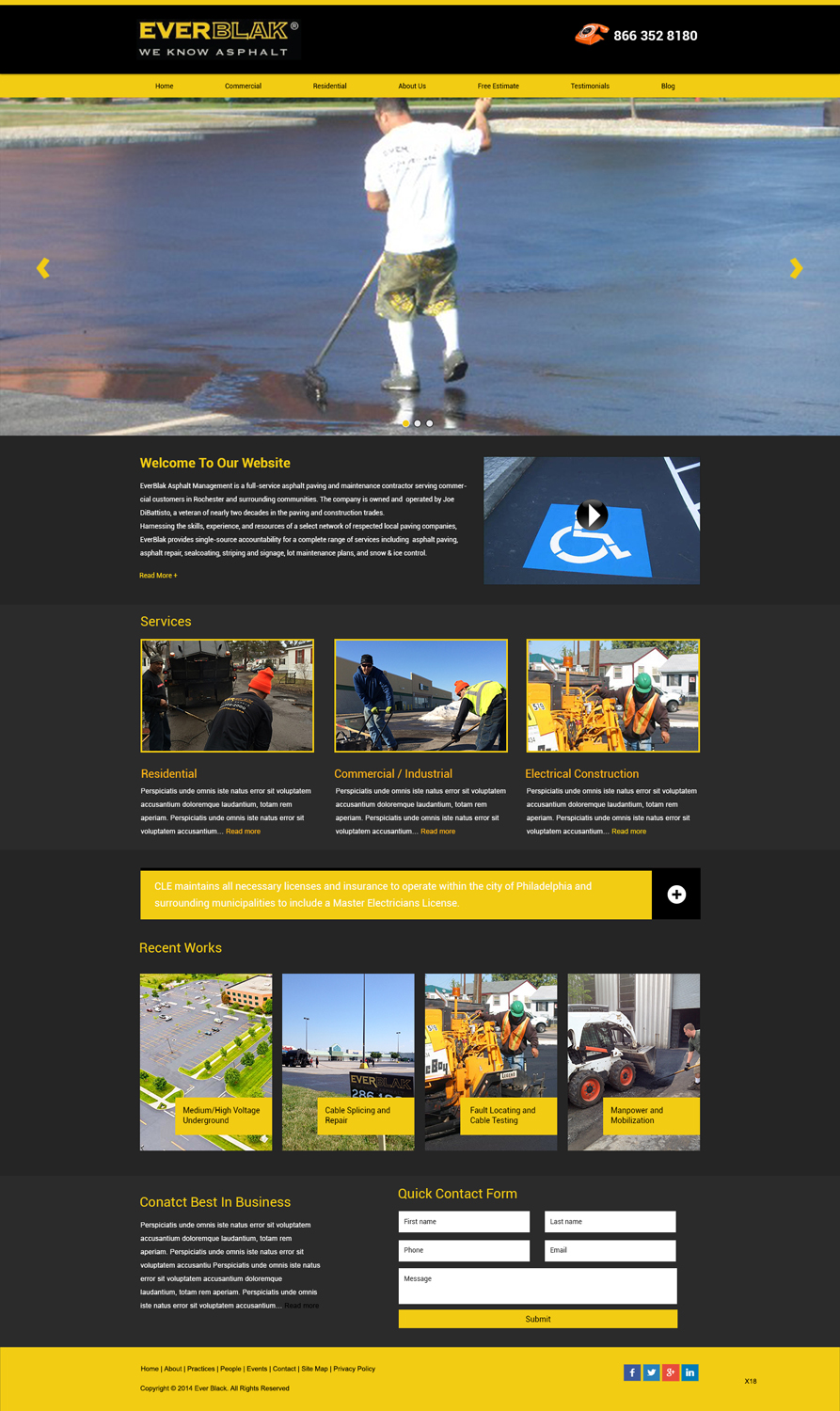 Wordpress Design by pb for Everblak Inc | Design #3568629