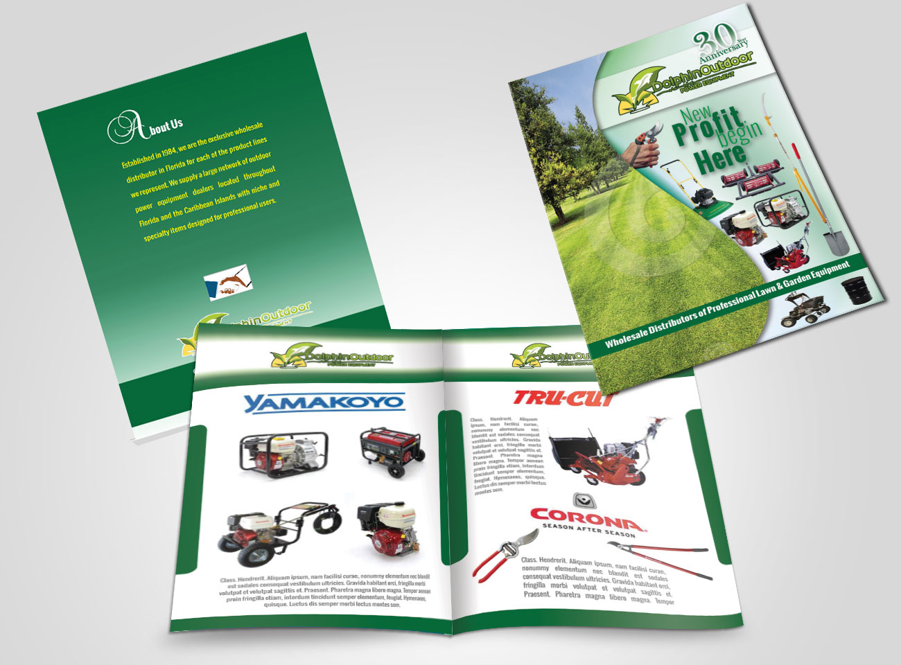 Catalogue Design by HAMDIYA for Dolphin Outdoor Power Equipment, Inc | Design #3546932
