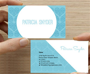 Business Card Design by designgreen for TRISH | Design: #3559143