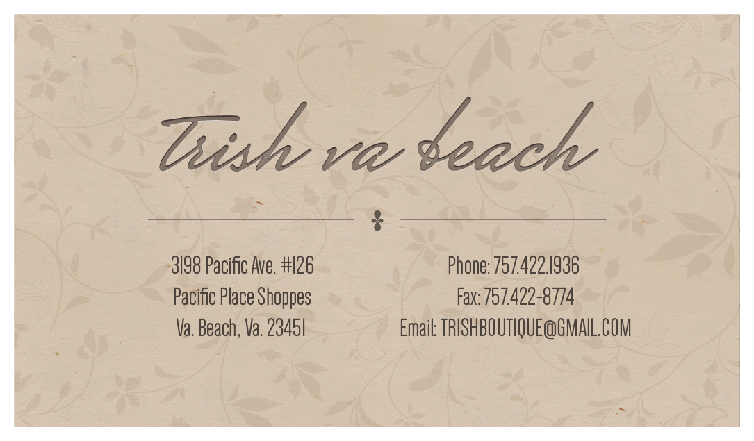 Design de Carte de Visite par Turkiza pour TRISH | Design #3560706