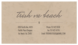 Business Card Design by Turkiza for TRISH | Design: #3560706