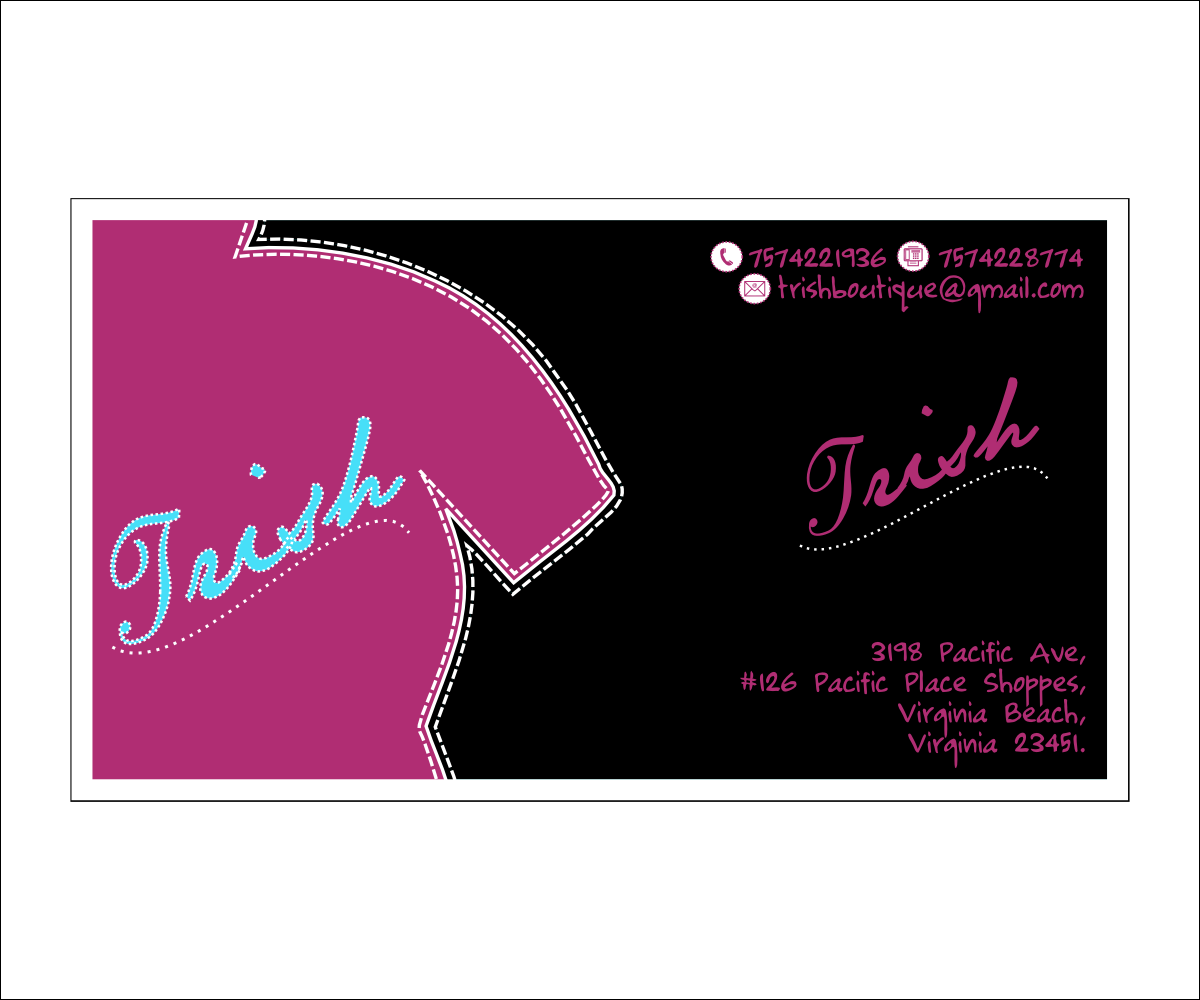 Business Card Design by ark arjun for TRISH | Design #3559698