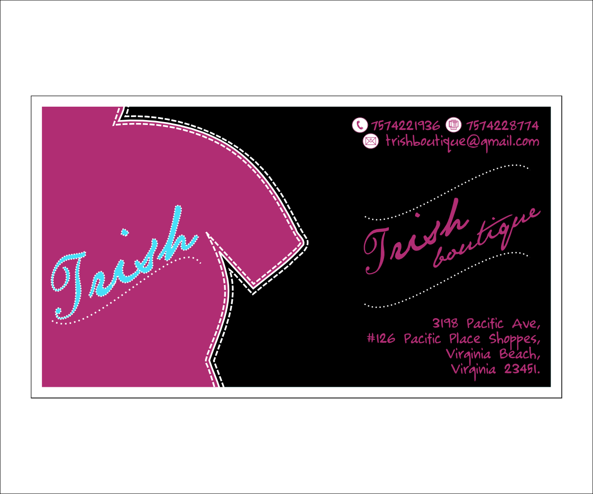 Design de Carte de Visite par ark arjun pour TRISH | Design #3559909