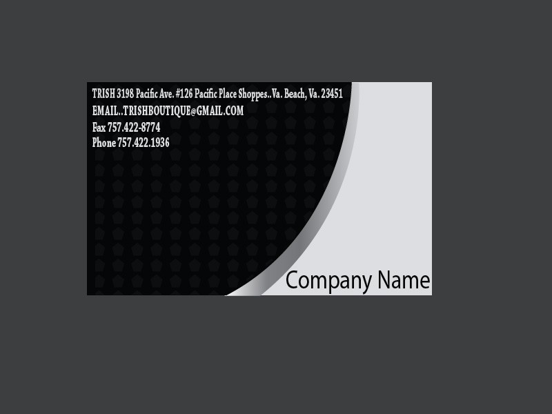 Business Card Design by bhaskarsrinet for TRISH | Design #3560195