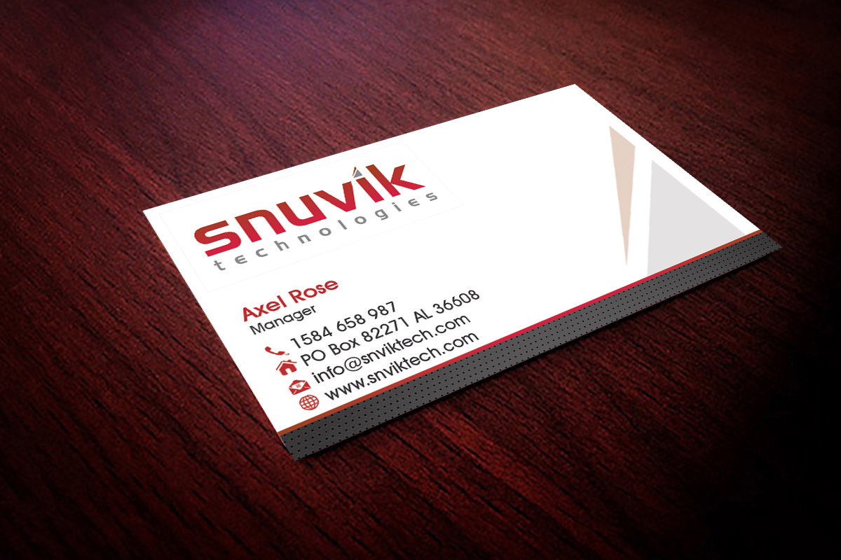 Business Card Design by Hardcore Design for Snuvik Technologies | Design #3646053