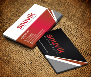 Business Card Design by Sarmishtha Chattopadhyay_loginchange for Snuvik Technologies | Design: #3647533