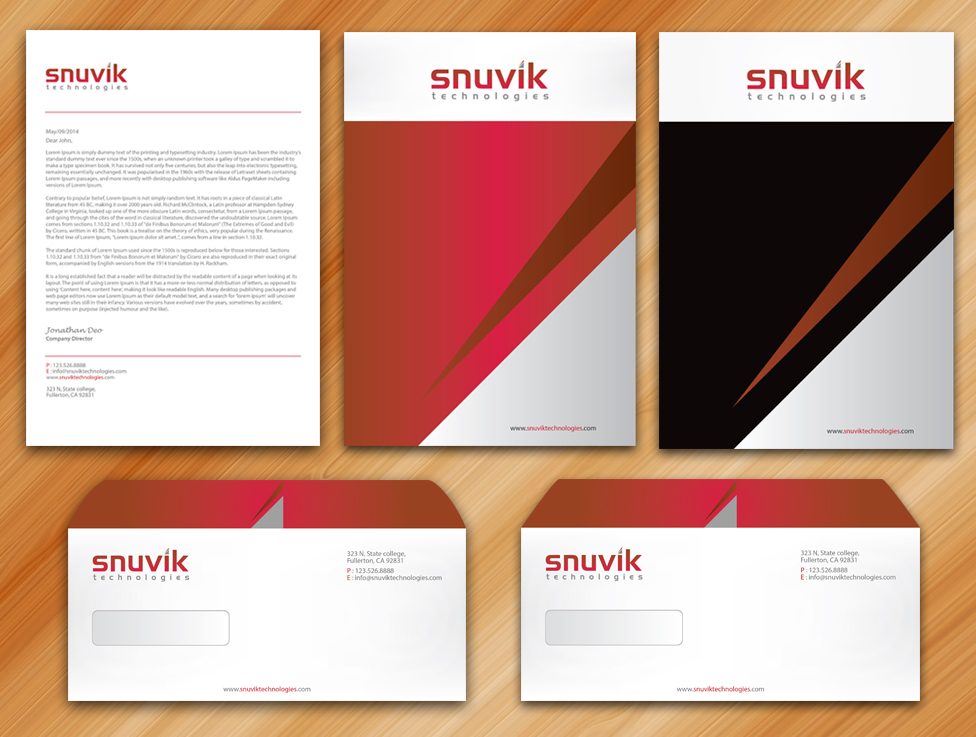 Letterhead Design by Sarmishtha Chattopadhyay_loginchange for Snuvik Technologies | Design #3691349