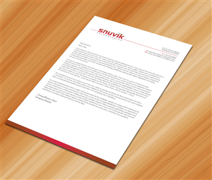 Letterhead Design by Sarmishtha Chattopadhyay_loginchange for Snuvik Technologies | Design: #3691440