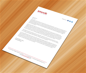 Letterhead Design by Sarmishtha Chattopadhyay_loginchange for Snuvik Technologies | Design: #3692660