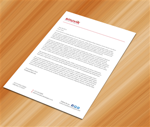 Letterhead Design by Sarmishtha Chattopadhyay_loginchange for Snuvik Technologies | Design: #3692766