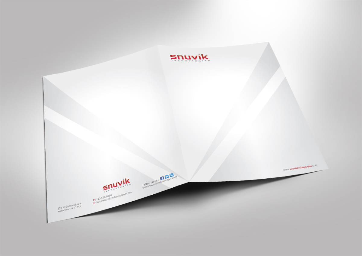 Letterhead Design by Sarmishtha Chattopadhyay_loginchange for Snuvik Technologies | Design #3697033